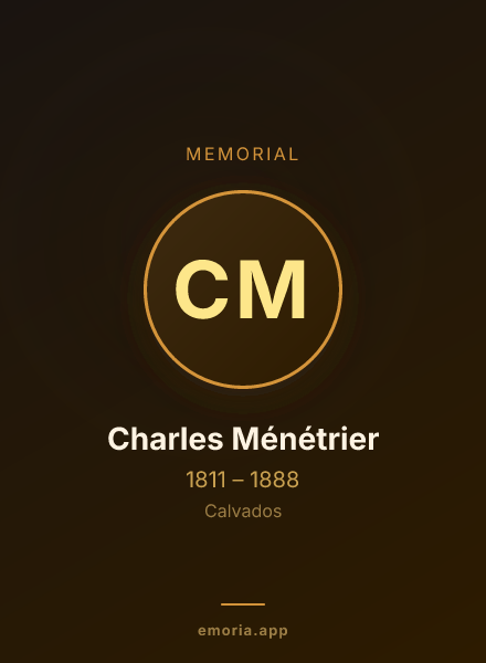 Memorial portrait of Charles Ménétrier
