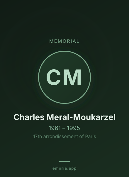 Memorial portrait of Charles Meral-Moukarzel