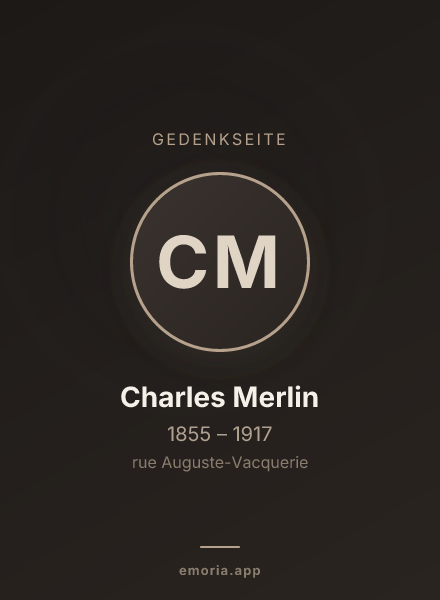 Gedenkportrait von Charles Merlin