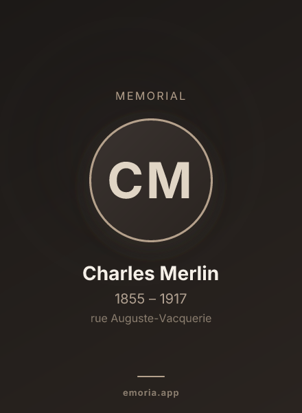 Memorial portrait of Charles Merlin