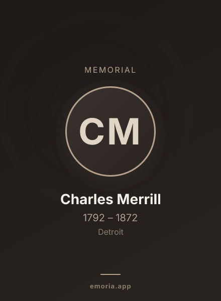 Memorial portrait of Charles Merrill