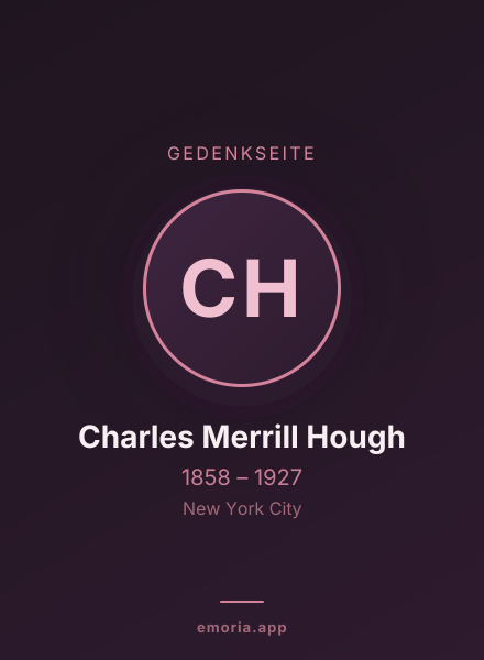 Gedenkportrait von Charles Merrill Hough
