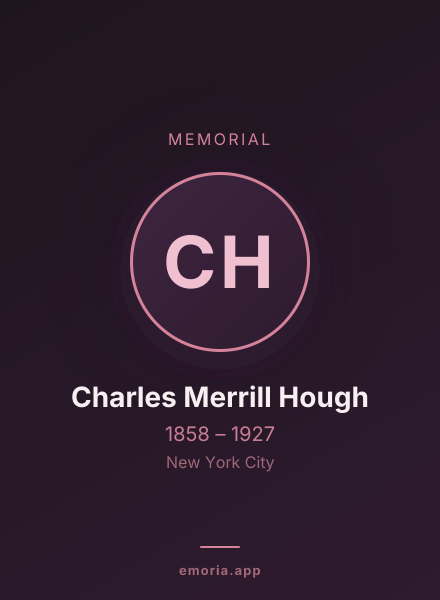 Memorial portrait of Charles Merrill Hough