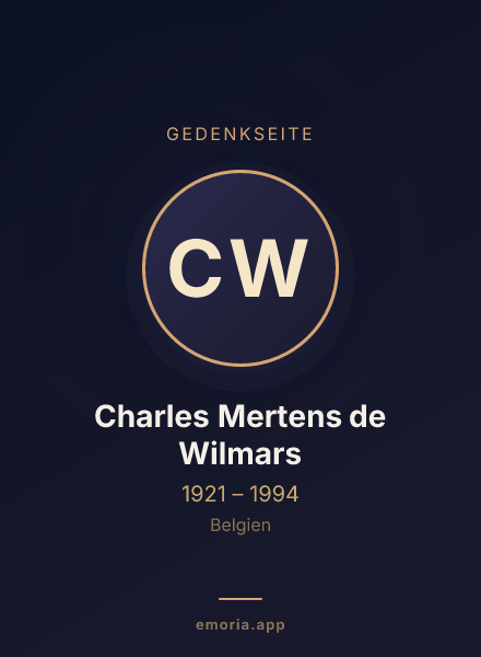 Gedenkportrait von Charles Mertens de Wilmars
