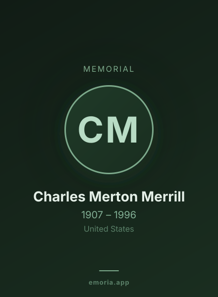 Memorial portrait of Charles Merton Merrill