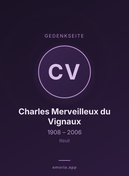 Gedenkportrait von Charles Merveilleux du Vignaux