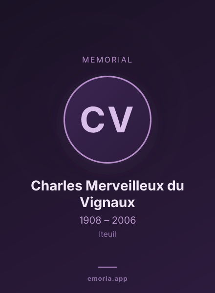 Memorial portrait of Charles Merveilleux du Vignaux