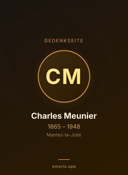 Gedenkportrait von Charles Meunier