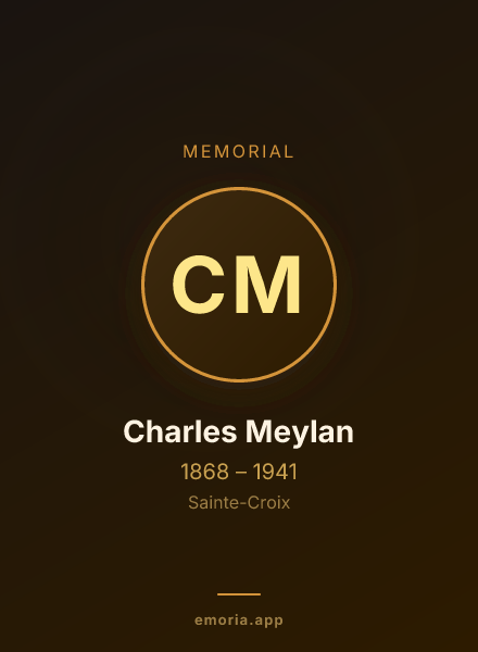 Memorial portrait of Charles Meylan