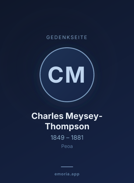 Gedenkportrait von Charles Meysey-Thompson