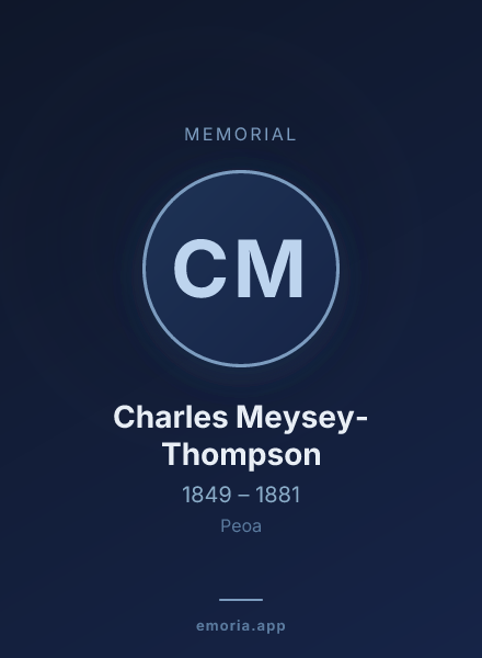 Memorial portrait of Charles Meysey-Thompson