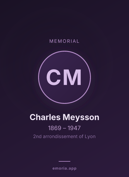 Memorial portrait of Charles Meysson
