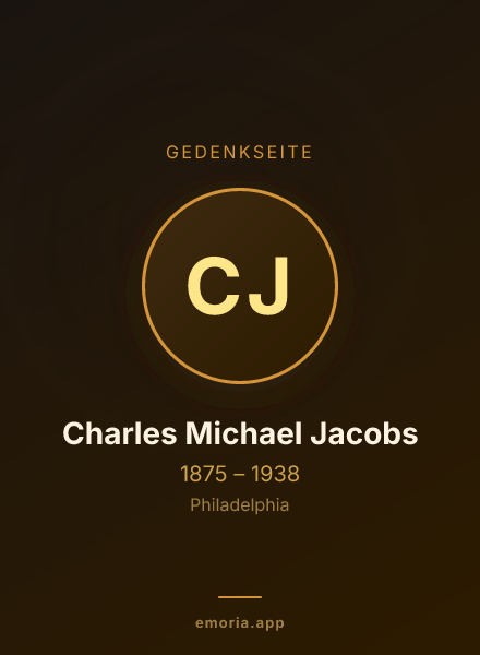 Gedenkportrait von Charles Michael Jacobs