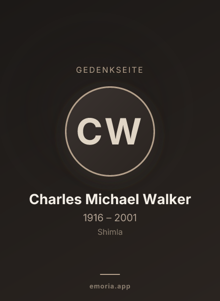 Gedenkportrait von Charles Michael Walker