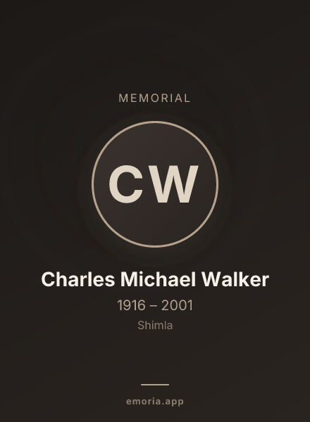 Memorial portrait of Charles Michael Walker