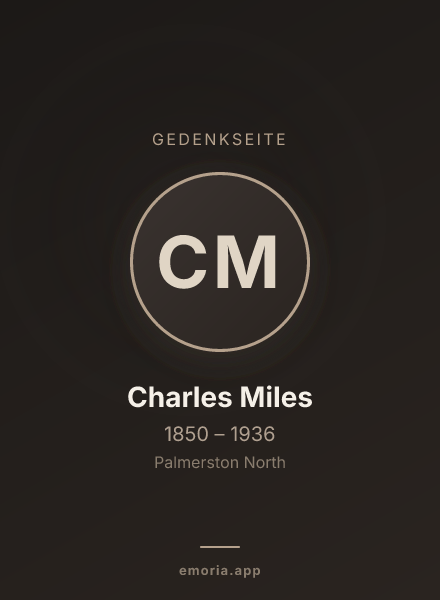 Gedenkportrait von Charles Miles