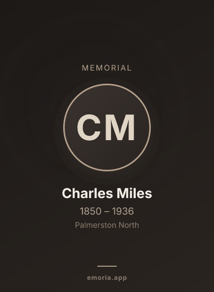 Memorial portrait of Charles Miles