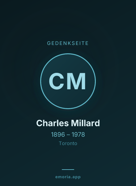 Gedenkportrait von Charles Millard