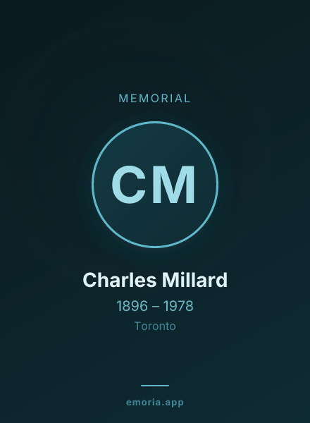 Memorial portrait of Charles Millard