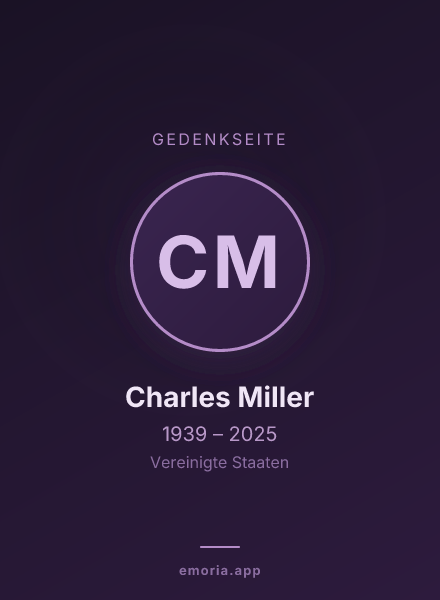 Gedenkportrait von Charles Miller