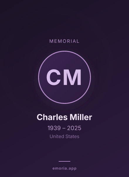 Memorial portrait of Charles Miller