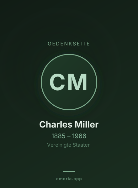 Gedenkportrait von Charles Miller