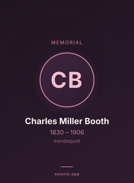 Memorial portrait of Charles Miller Booth