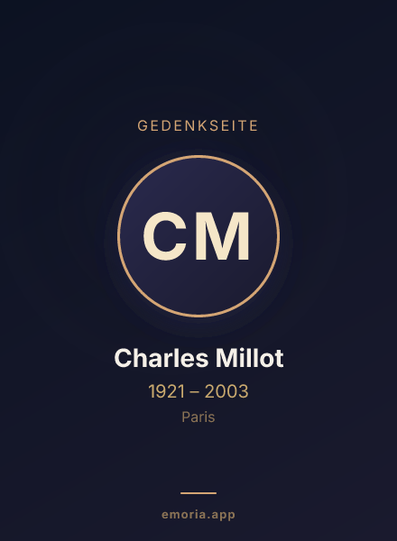 Gedenkportrait von Charles Millot