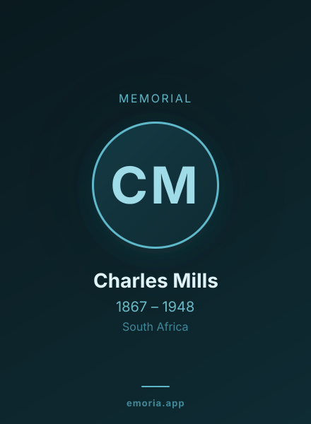 Memorial portrait of Charles Mills