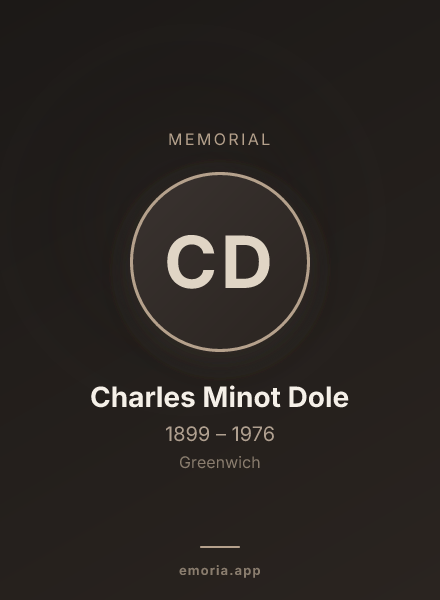 Memorial portrait of Charles Minot Dole