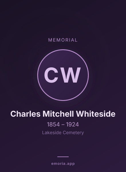 Memorial portrait of Charles Mitchell Whiteside