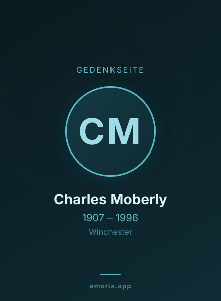 Gedenkportrait von Charles Moberly