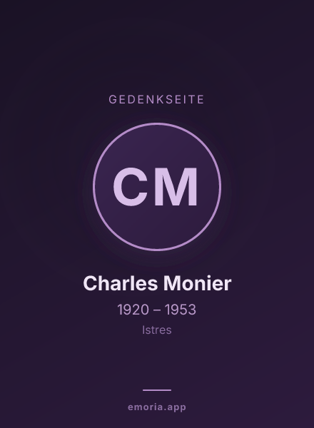 Gedenkportrait von Charles Monier