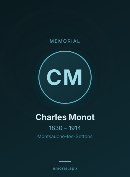 Memorial portrait of Charles Monot