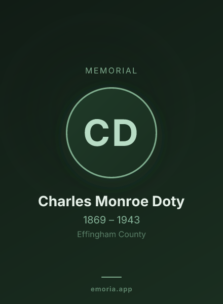 Memorial portrait of Charles Monroe Doty