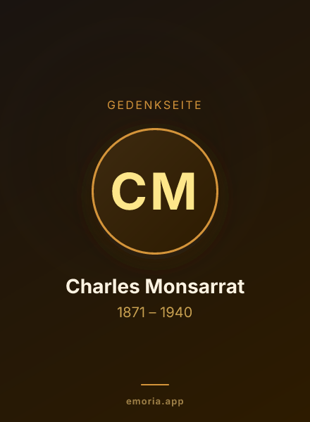 Gedenkportrait von Charles Monsarrat