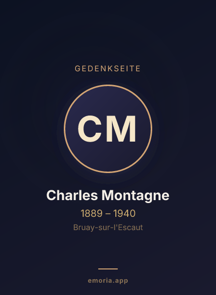 Gedenkportrait von Charles Montagne