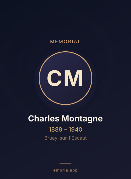 Memorial portrait of Charles Montagne