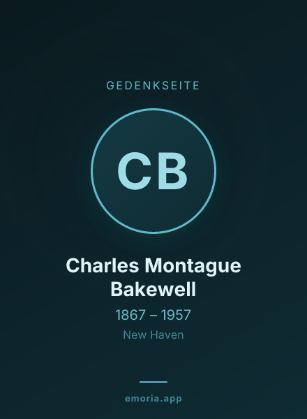 Gedenkportrait von Charles Montague Bakewell