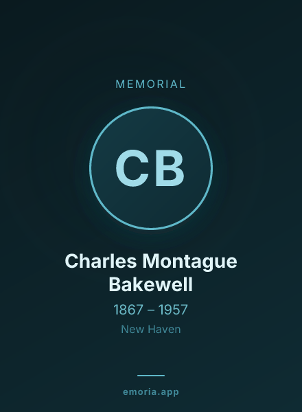 Memorial portrait of Charles Montague Bakewell