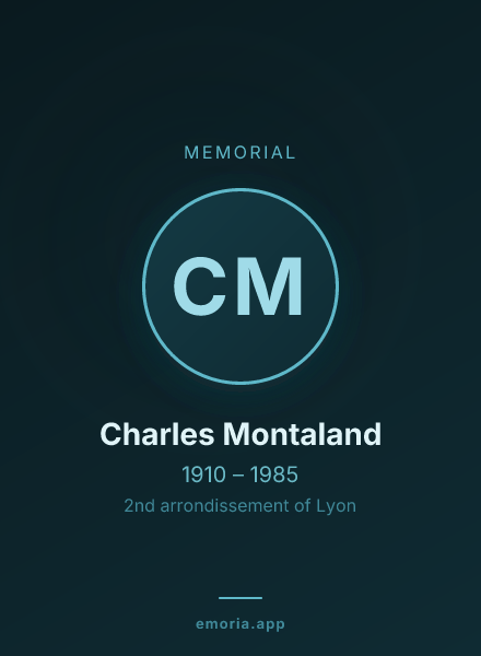 Memorial portrait of Charles Montaland
