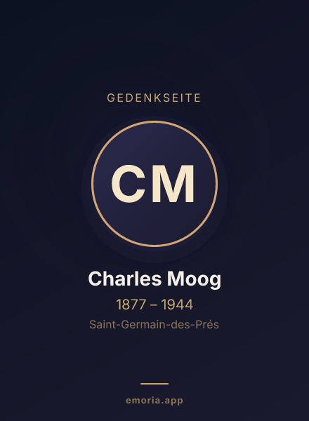 Gedenkportrait von Charles Moog