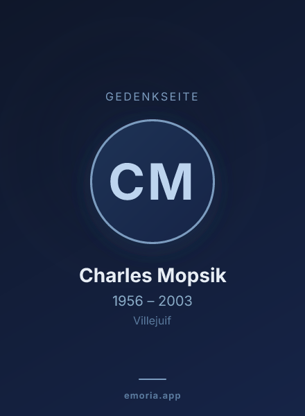 Gedenkportrait von Charles Mopsik