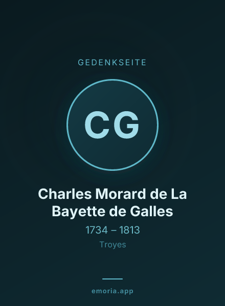 Gedenkportrait von Charles Morard de La Bayette de Galles