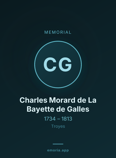Memorial portrait of Charles Morard de La Bayette de Galles
