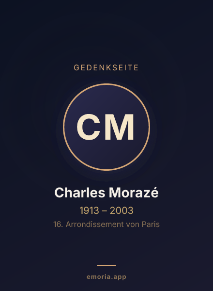 Gedenkportrait von Charles Morazé