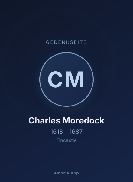 Gedenkportrait von Charles Moredock