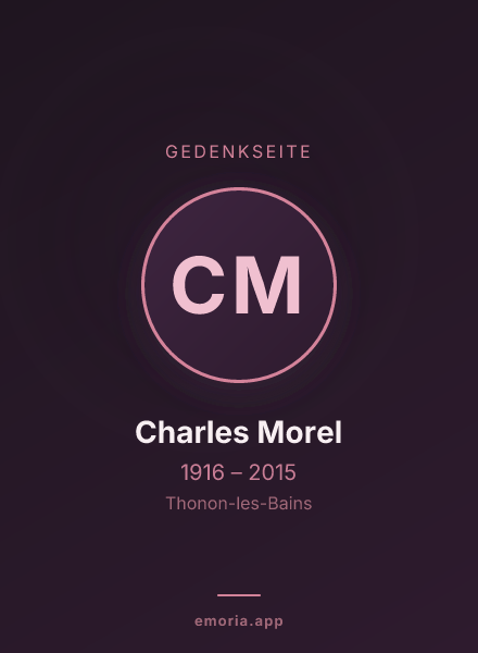 Gedenkportrait von Charles Morel