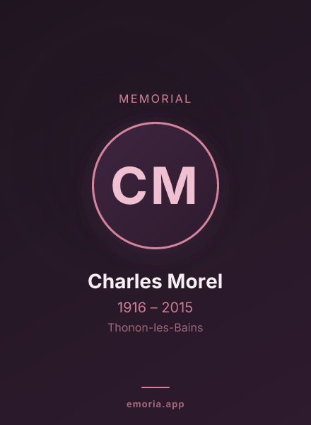 Memorial portrait of Charles Morel