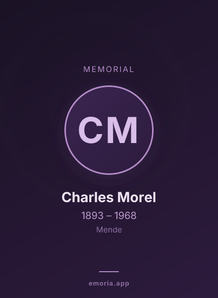 Memorial portrait of Charles Morel